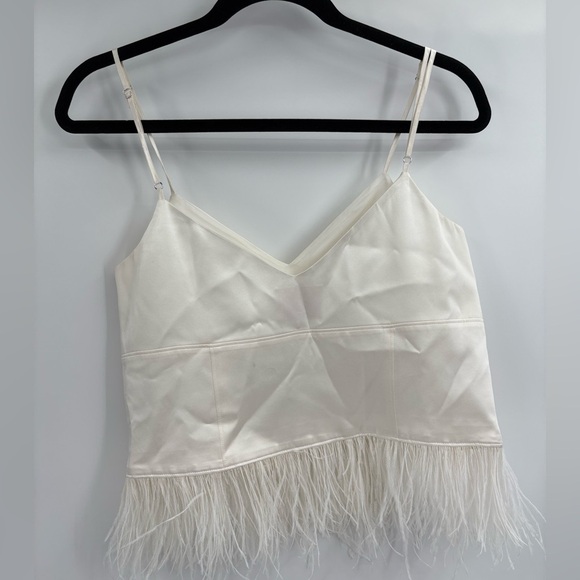 Cinq A Sept Narcissa Feather tank v neck cami Top size xs - Picture 11 of 16
